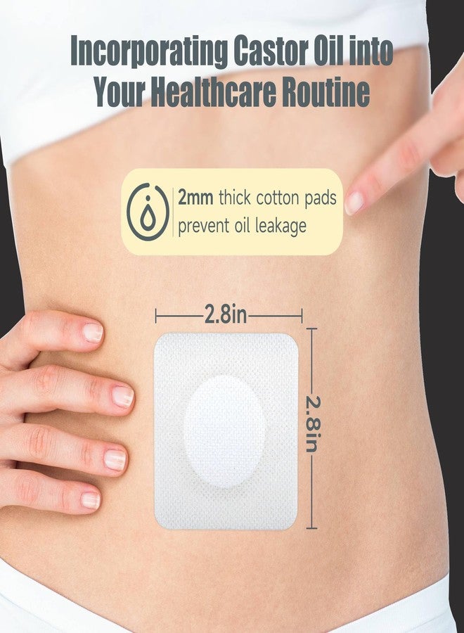 Pedobi 54Pcs Castor Oil Pack Wrap in Belly Button for Liver Detox, Highly Absorbent Self-Adhesive Castor Oil Wrap Organic Cotton, No Wash, Easy to Use, Anti-Seepage(Oil Not Included) - Image 5